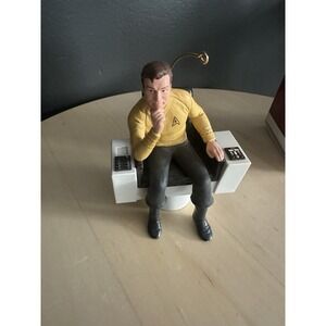 Holiday Ornament, Hallmark/ Keepsake, Star Trek Kirk In Chair W/ Box, 1995, VG